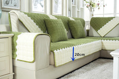 Non-Slip Sectional Couch Cover with Lace, Furniture Protector for Dogs, Pets, and Kids II - Ornate Home