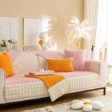 Non-Slip Sectional Couch Cover with Lace, Furniture Protector for Dogs, Pets, and Kids III - Ornate Home