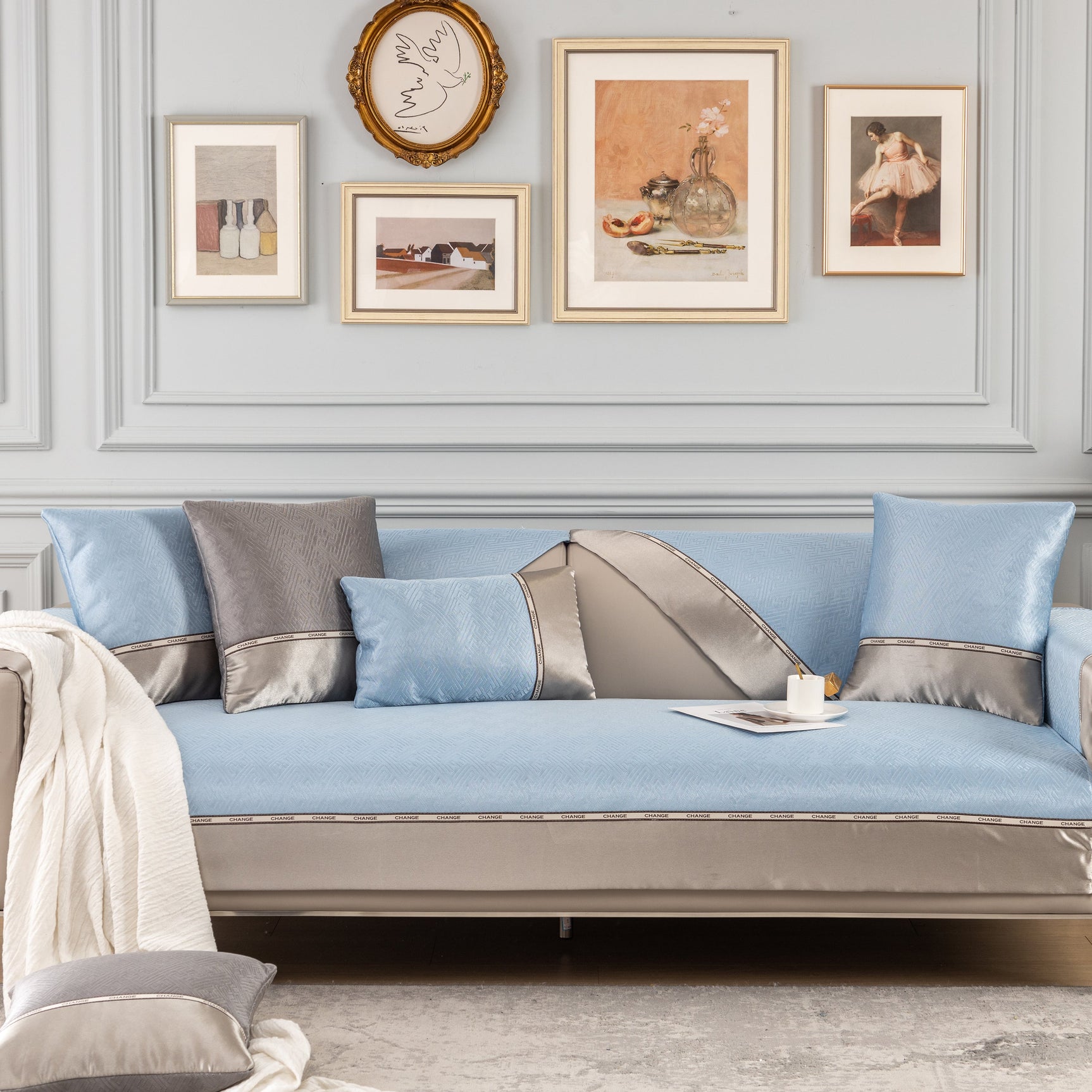 Non-Slip Universal Sofa Covers for Sectional Couch and Couch Cushions - Sofa Slipcovers for Dogs and Pets - Ornate Home
