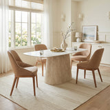 Nooka White & Natural Dining Table - Ornate Home