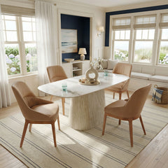 Nooka White & Natural Dining Table - Ornate Home