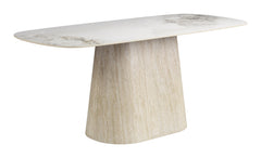 Nooka White & Natural Dining Table - Ornate Home