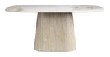 Nooka White & Natural Dining Table - Ornate Home