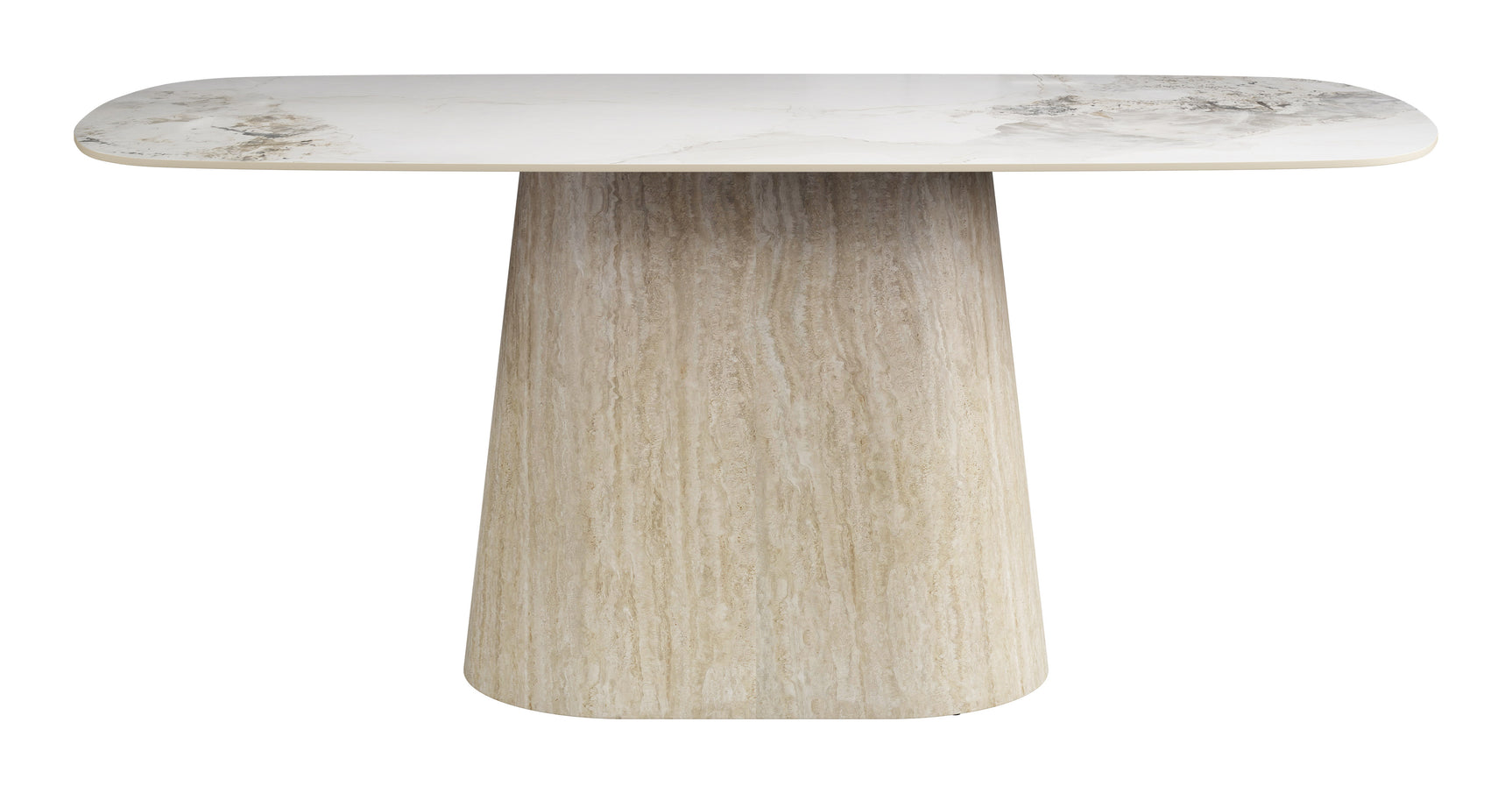 Nooka White & Natural Dining Table - Ornate Home