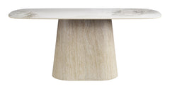Nooka White & Natural Dining Table - Ornate Home