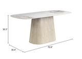 Nooka White & Natural Dining Table - Ornate Home