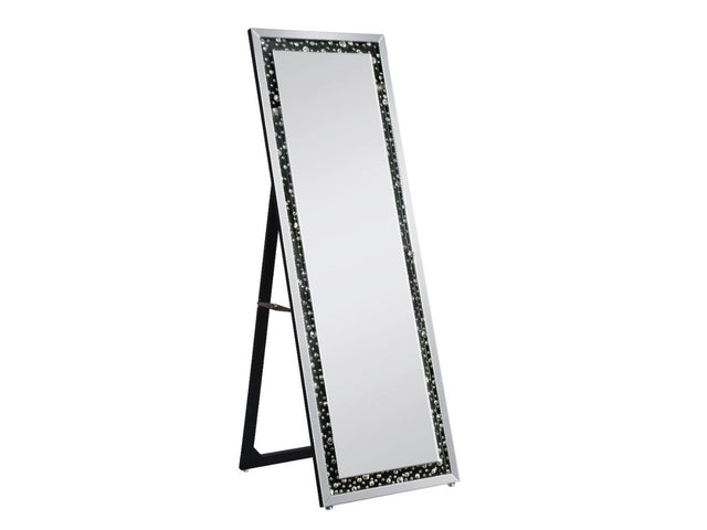 Noor Mirrored & Faux GemStones Accent Mirror (Floor) - Ornate Home