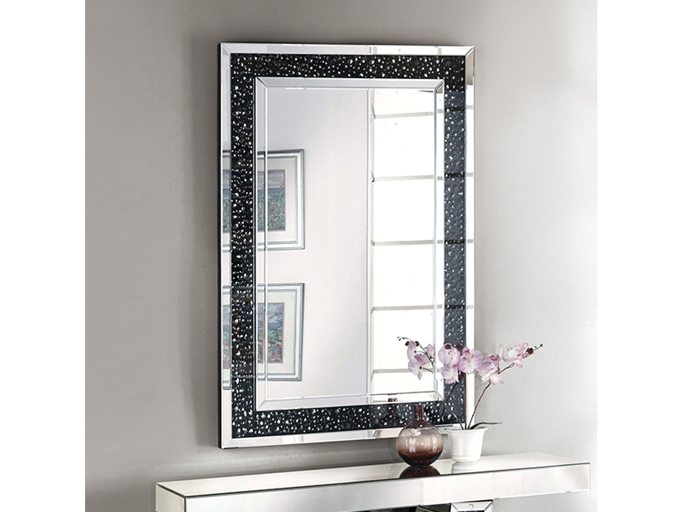 Noor Mirrored & Faux GemStones Wall Decor - Ornate Home