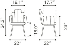Noosa Gray Dining Chair (Set of 2) - Ornate Home