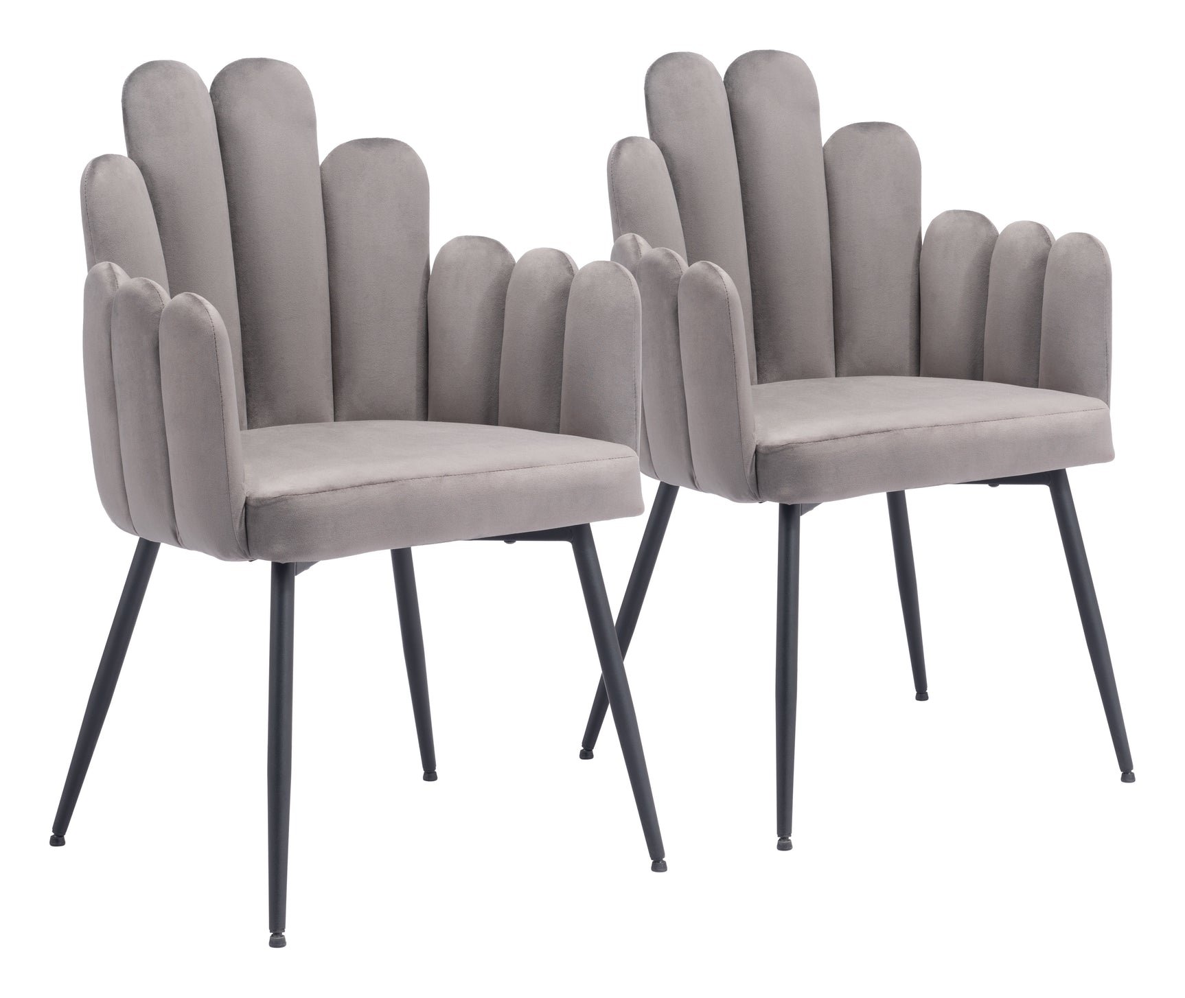 Noosa Gray Dining Chair (Set of 2) - Ornate Home