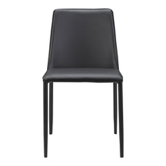Nora Black Vegan Leather Dining Chair (Set of 2) - Ornate Home