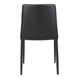 Nora Black Vegan Leather Dining Chair (Set of 2) - Ornate Home