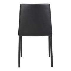 Nora Black Vegan Leather Dining Chair (Set of 2) - Ornate Home