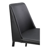 Nora Black Vegan Leather Dining Chair (Set of 2) - Ornate Home