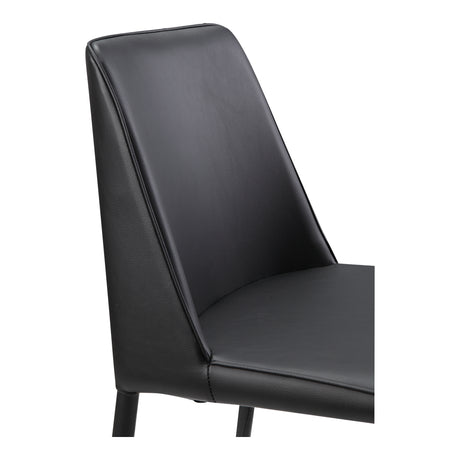 Nora Black Vegan Leather Dining Chair (Set of 2) - Ornate Home