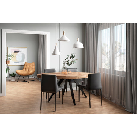 Nora Black Vegan Leather Dining Chair (Set of 2) - Ornate Home