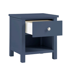 Nora Blue 1-Drawer Nightstand - Ornate Home