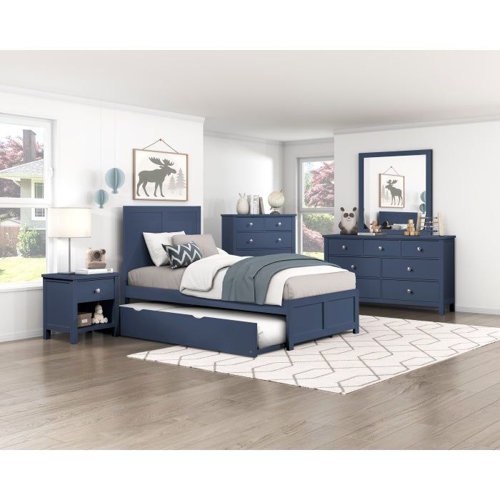 Nora Blue 1-Drawer Nightstand