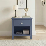 Nora Blue 1-Drawer Nightstand