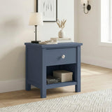 Nora Blue 1-Drawer Nightstand