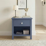 Nora Blue 1-Drawer Nightstand - Ornate Home