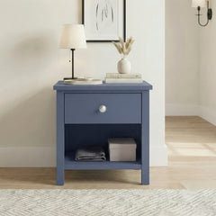 Nora Blue 1-Drawer Nightstand - Ornate Home