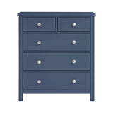 Nora Blue 5-Drawer Chest