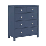 Nora Blue 5-Drawer Chest