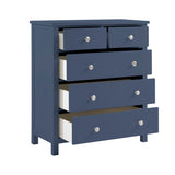 Nora Blue 5-Drawer Chest