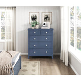 Nora Blue 5-Drawer Chest