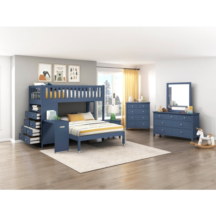 Nora Blue 5-Drawer Chest