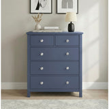 Nora Blue 5-Drawer Chest