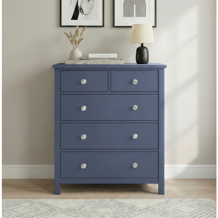 Nora Blue 5-Drawer Chest