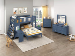 Nora Blue 5-Drawer Chest - Ornate Home
