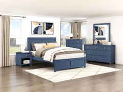 Nora Blue 5-Drawer Chest - Ornate Home