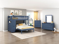 Nora Blue 5-Drawer Chest - Ornate Home