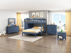 Nora Blue 5-Drawer Chest - Ornate Home