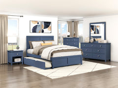 Nora Blue 5-Drawer Chest - Ornate Home