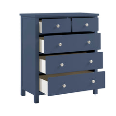 Nora Blue 5-Drawer Chest - Ornate Home