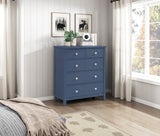 Nora Blue 5-Drawer Chest - Ornate Home
