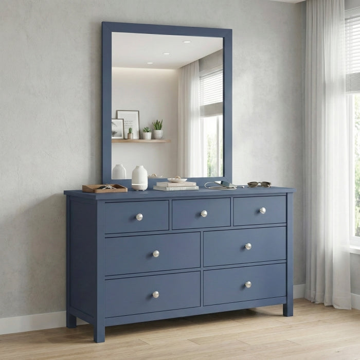 Nora Blue 7-Drawer Dresser - Ornate Home