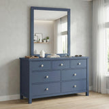 Nora Blue 7-Drawer Dresser - Ornate Home