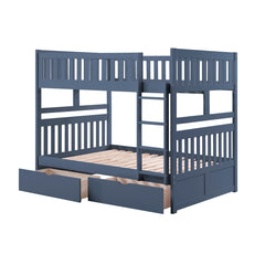 Nora Blue Full Bunk Bed - Ornate Home