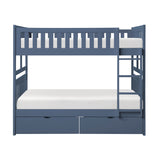 Nora Blue Full Bunk Bed - Ornate Home