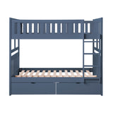 Nora Blue Full Bunk Bed - Ornate Home