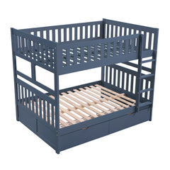 Nora Blue Full Bunk Bed - Ornate Home