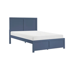 Nora Blue Full Platform Bed - Ornate Home