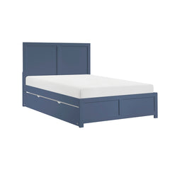 Nora Blue Full Platform Bed - Ornate Home