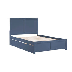 Nora Blue Full Platform Bed - Ornate Home