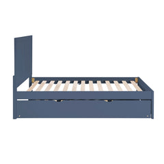 Nora Blue Full Platform Bed - Ornate Home